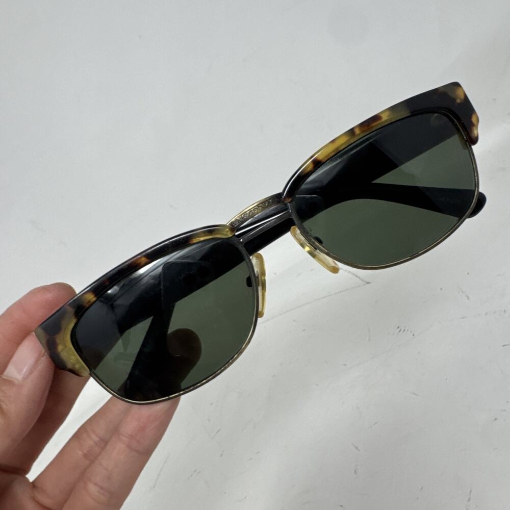 Vtg Black Flys Sunglasses Mcfly Handmade Rare Tortoise Metal